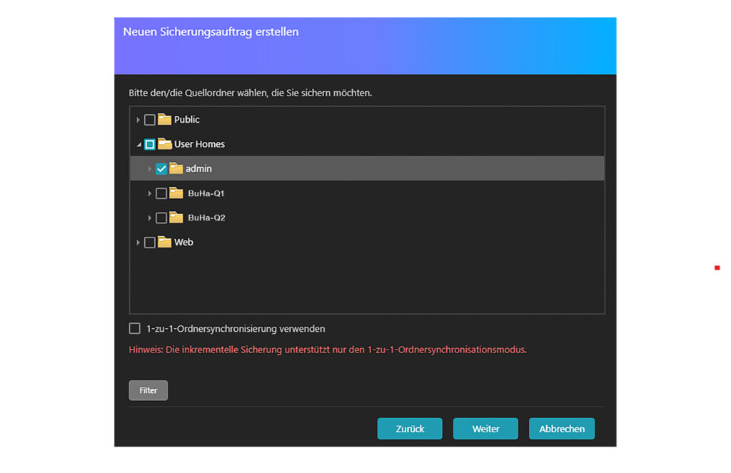 Source Folder Selection