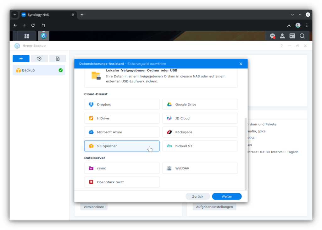 S3 Storage Configuration
