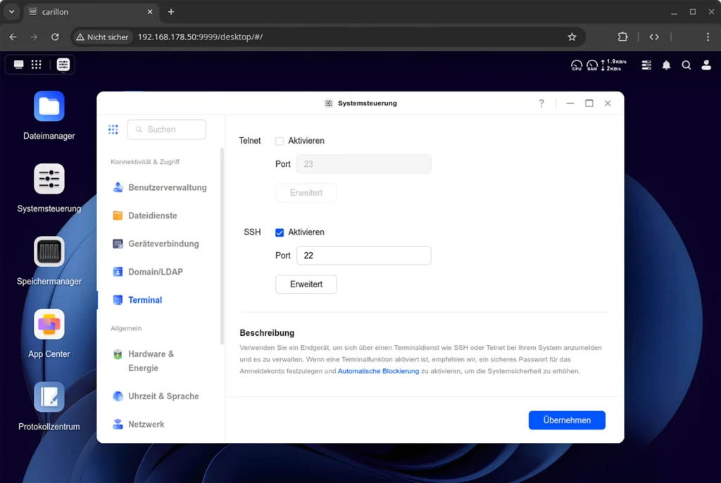 Terminal Access Configuration
