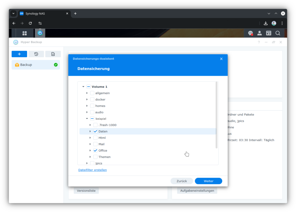Directory Selection